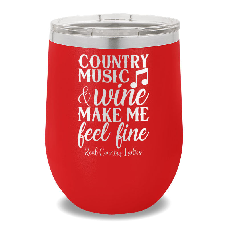 Country Music And Wine 12oz Stemless Wine Cup