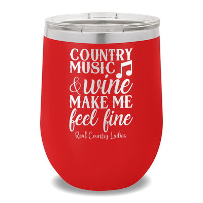 Country Music And Wine 12oz Stemless Wine Cup