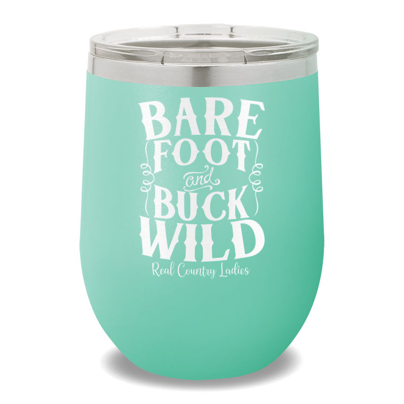 Bare Foot And Buck Wild 12oz Stemless Wine Cup