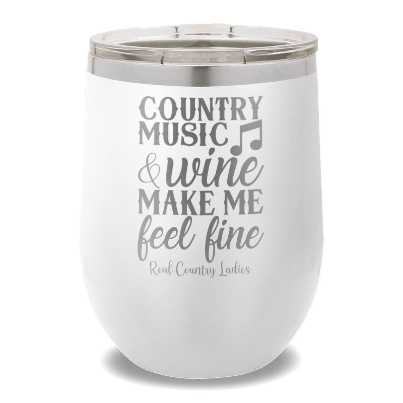 Country Music And Wine 12oz Stemless Wine Cup