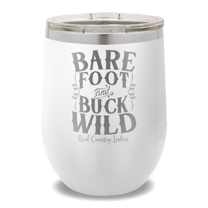 Bare Foot And Buck Wild 12oz Stemless Wine Cup