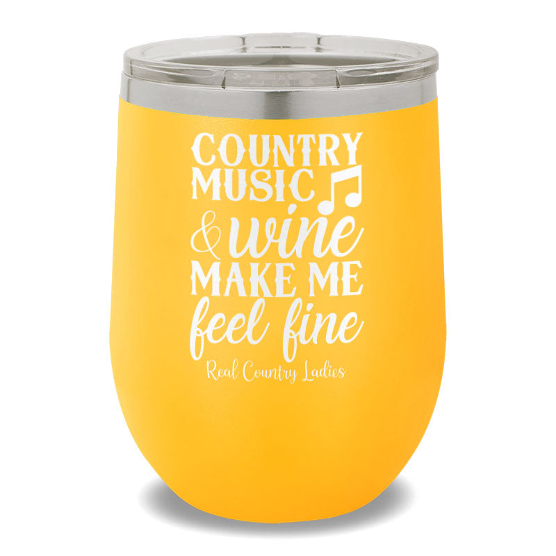 Country Music And Wine 12oz Stemless Wine Cup