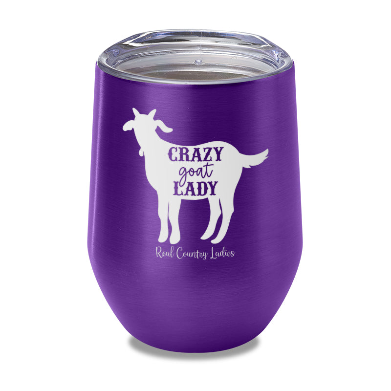 Crazy Goat Lady Laser Etched Tumbler