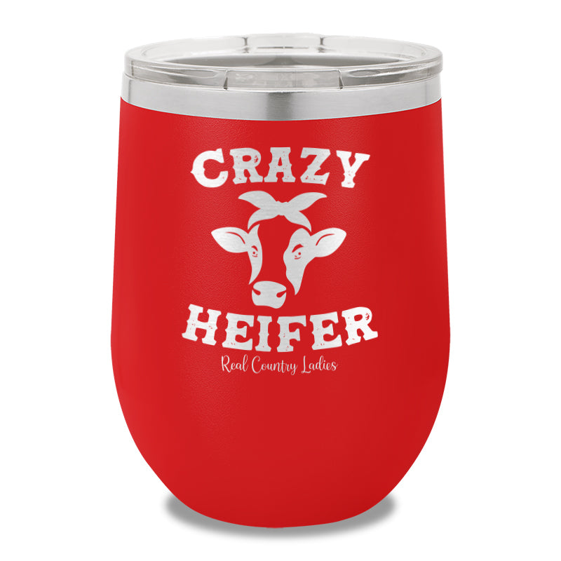 Crazy Heifer 12oz Stemless Wine Cup