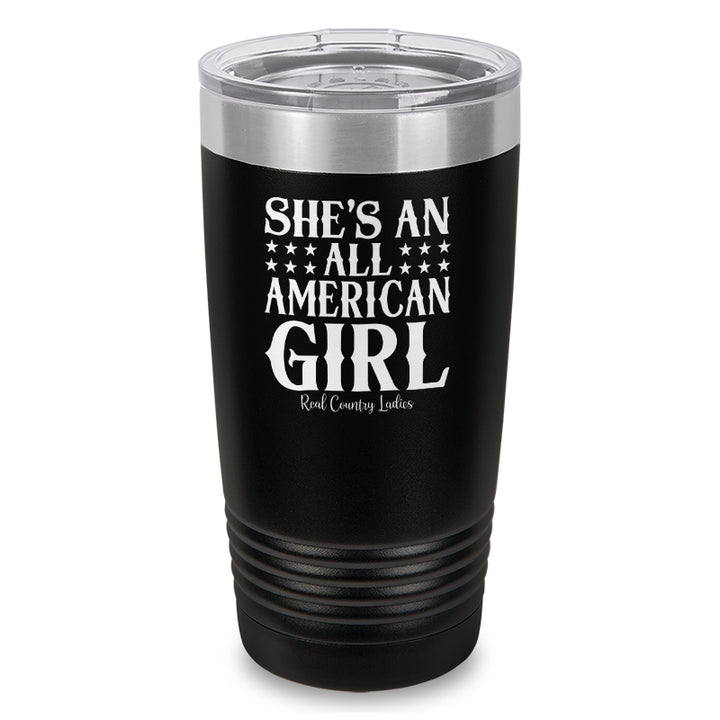 All American Girl Laser Etched Tumbler