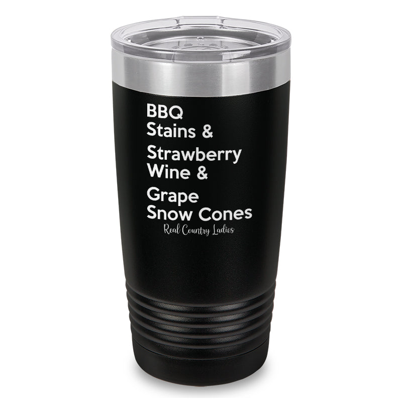 BBQ Stains Laser Etched Tumbler