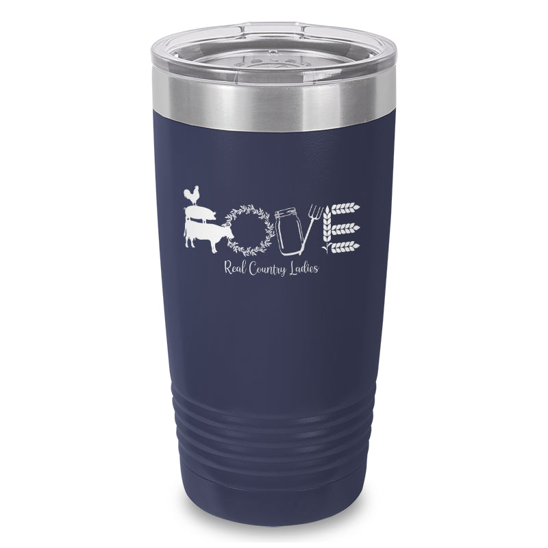 Farmhouse Love Laser Etched Tumbler