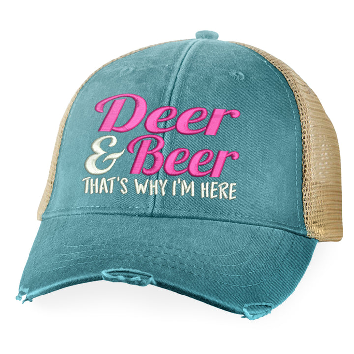 Deer And Beer That's Why I'm Here Hat