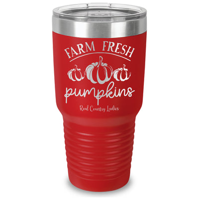 Falling For Deals | Farm Fresh Pumpkins Laser Etched Tumbler