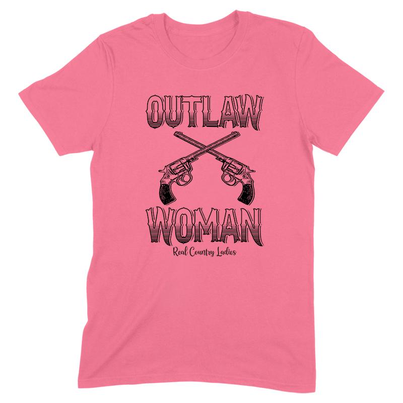 Outlaw Woman Black Print Front Apparel