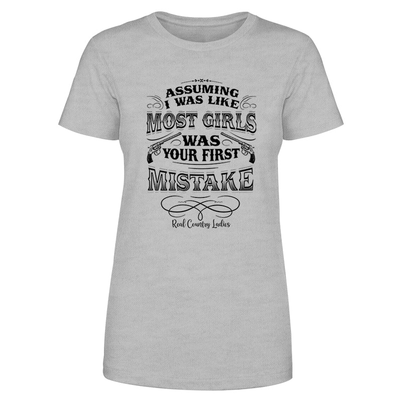 Your First Mistake Black Print Front Apparel