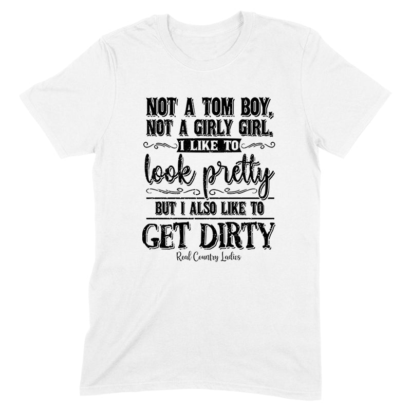 Not A Tom Boy Black Print Front Apparel