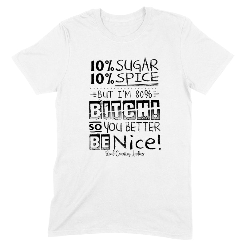 Sugar And Spice Black Print Front Apparel