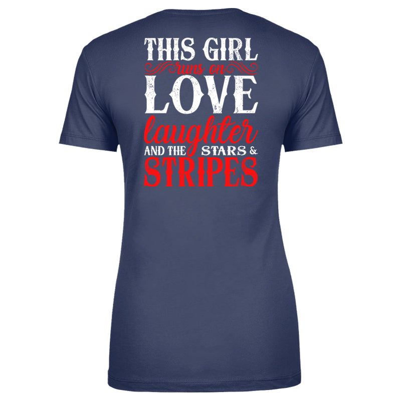This Girl Runs On Stars And Stripes Apparel