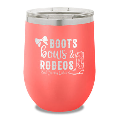 Boots Bows And Rodeos 12oz Stemless Wine Cup