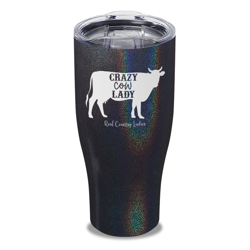 Crazy Cow Lady Laser Etched Tumbler