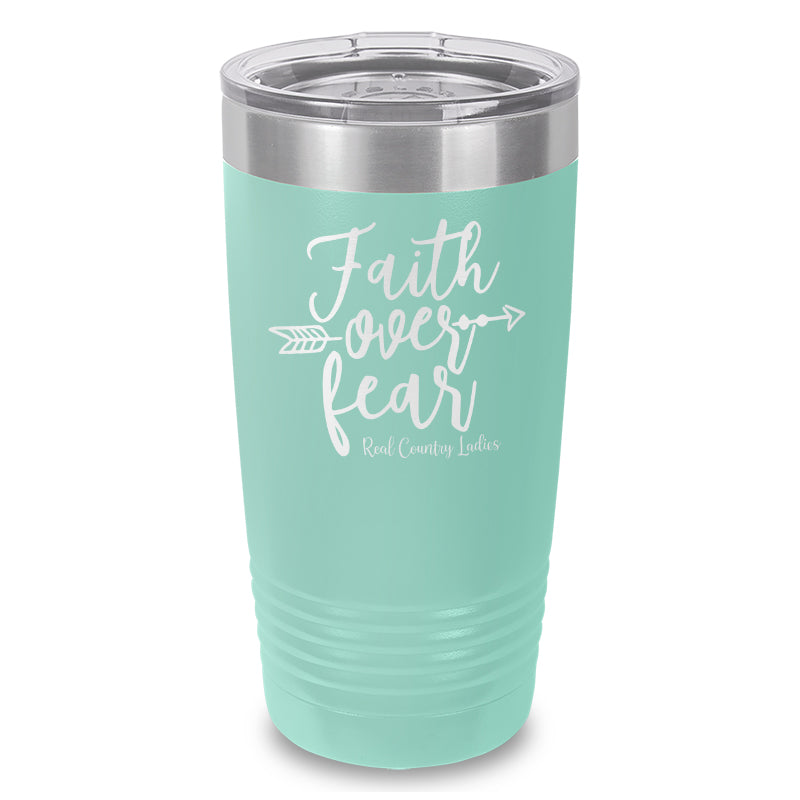 Faith Over Fear Laser Etched Tumbler