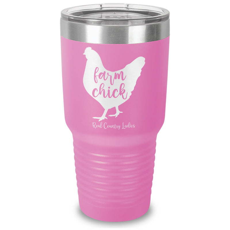 Farm Chick Laser Etched Tumbler