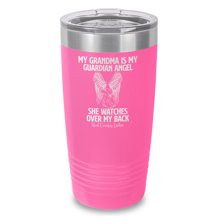 My Grandma Is My Guardian Angel Laser Etched Tumbler