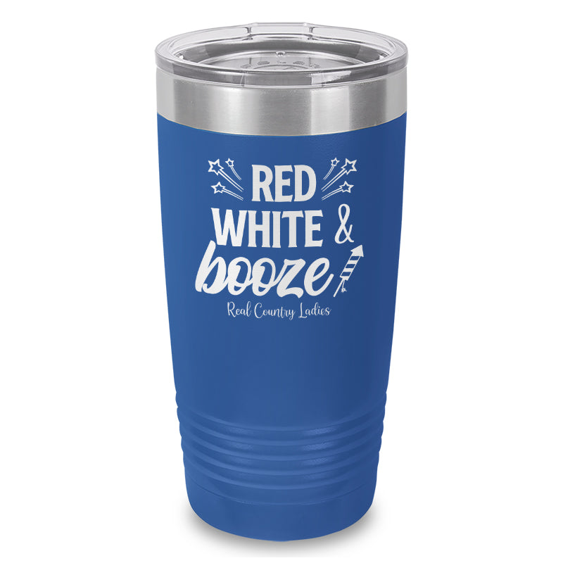 Red White And Booze Laser Etched Tumbler