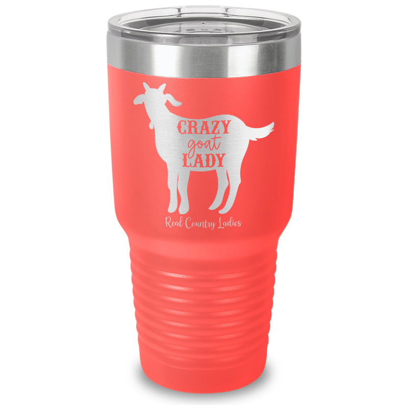 Crazy Goat Lady Laser Etched Tumbler