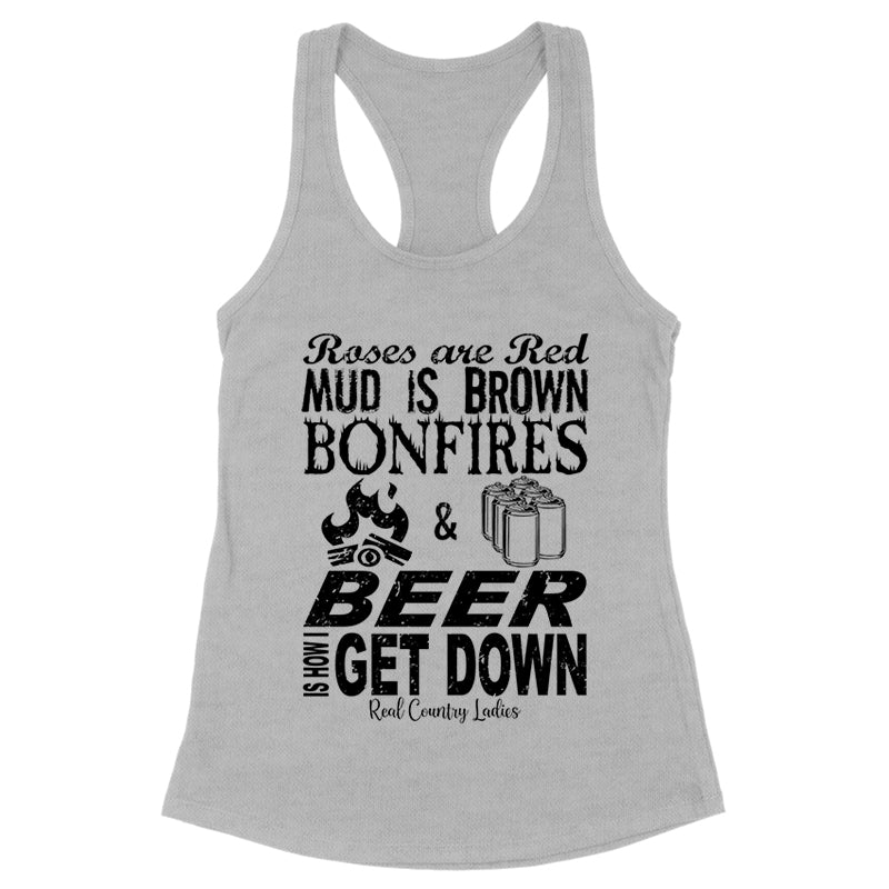 Bonfires And Beer Black Print Front Apparel