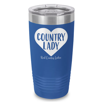 Country Lady Heart Laser Etched Tumbler