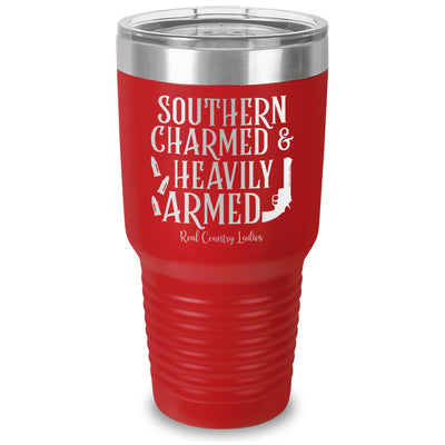 Southern Charmed And Heavily Armed Laser Etched Tumbler