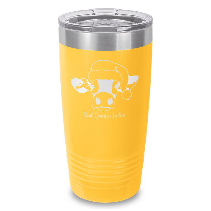 Christmas Cow Laser Etched Tumbler