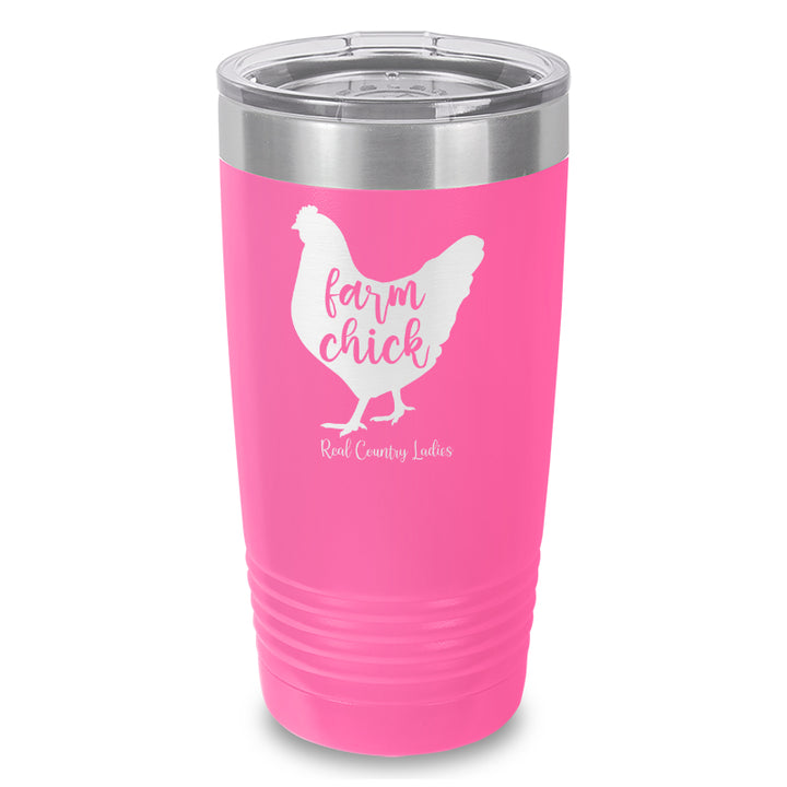 Farm Chick Laser Etched Tumbler