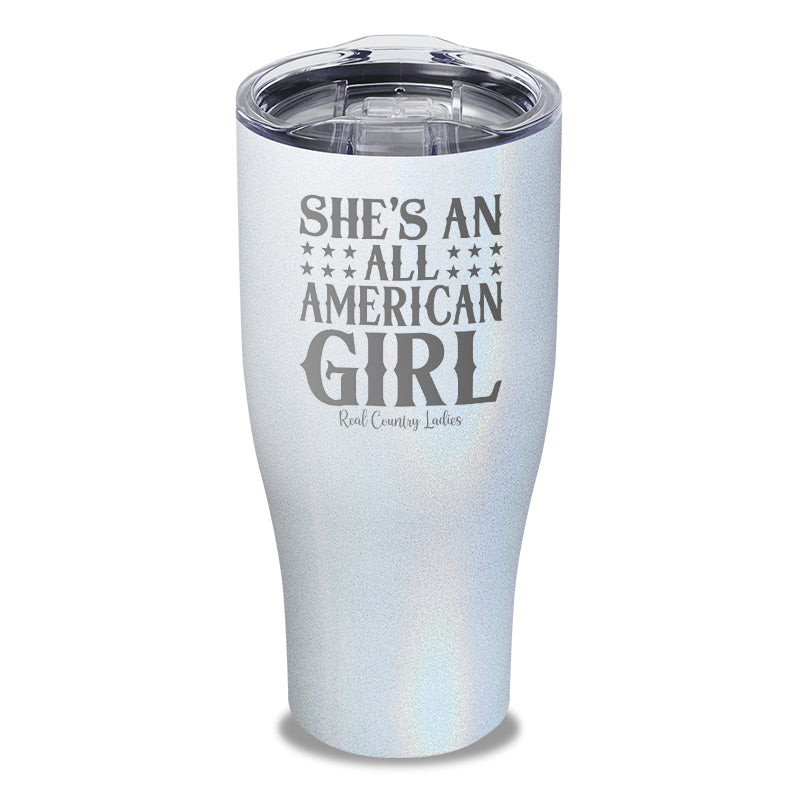 All American Girl Laser Etched Tumbler