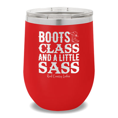 Boots Class And A Little Sass 12oz Stemless Wine Cup