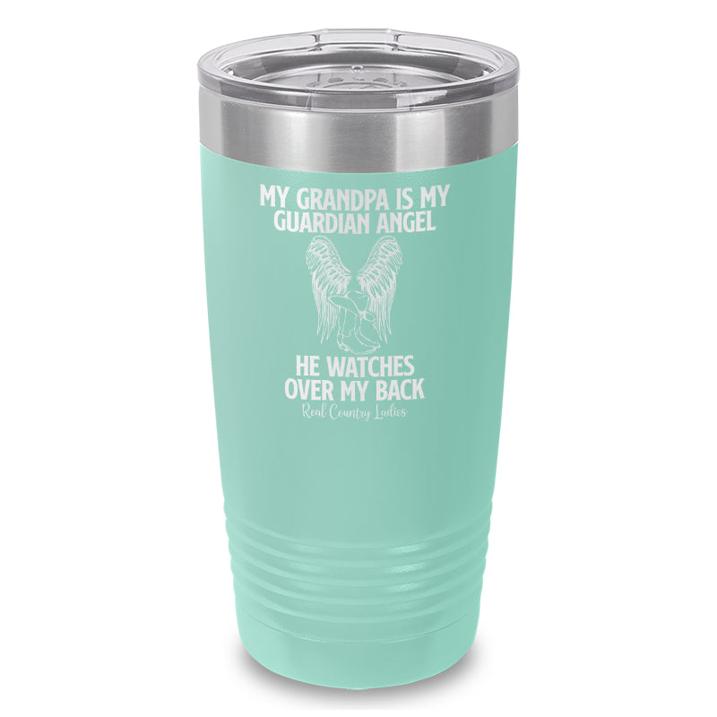 My Grandpa Is My Guardian Angel Laser Etched Tumbler