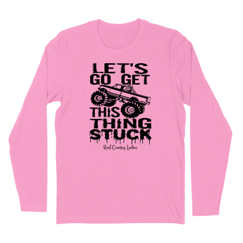 Get This Thing Stuck Black Print Hoodies & Long Sleeves