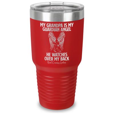 My Grandpa Is My Guardian Angel Laser Etched Tumbler