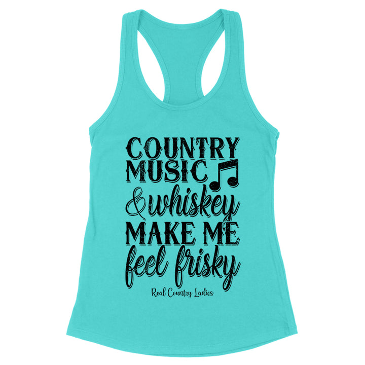 Country Music And Whiskey Black Print Front Apparel