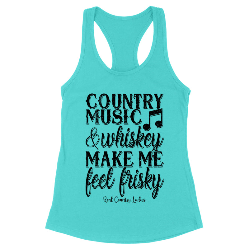 Country Music And Whiskey Black Print Front Apparel