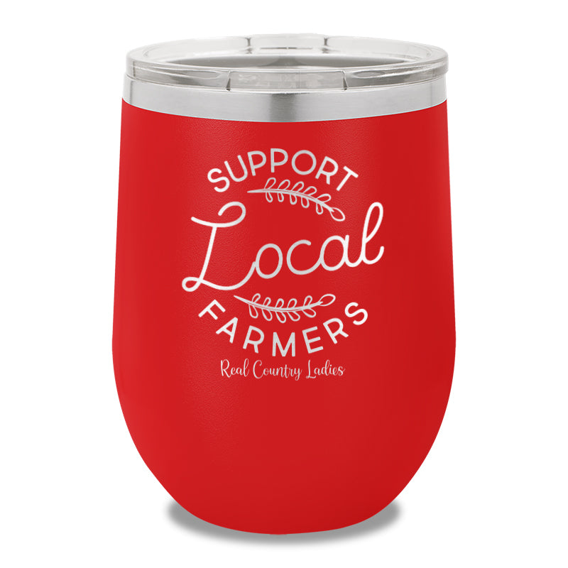 Support Local Farmers 12oz Stemless Wine Cup