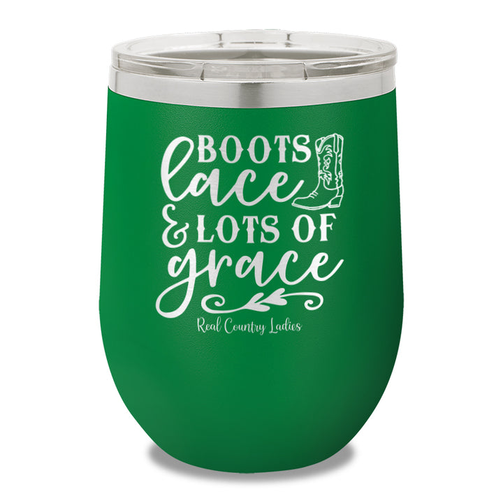 Boots Lace And Lots Of Grace 12oz Stemless Wine Cup