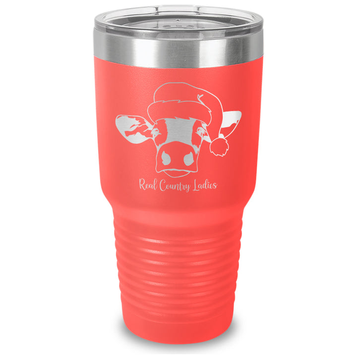 Christmas Cow Laser Etched Tumbler