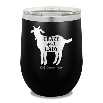 Crazy Goat Lady 12oz Stemless Wine Cup