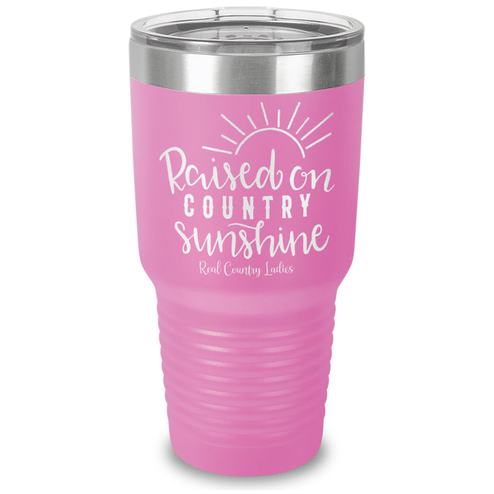 Raised On Country Sunshine Laser Etched Tumbler