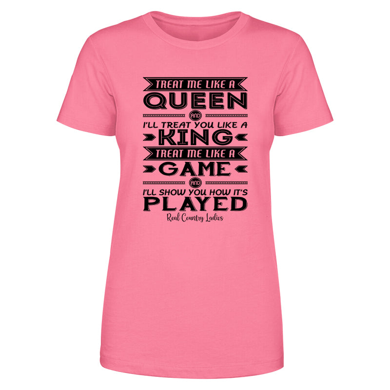 Like A Queen Black Print Front Apparel