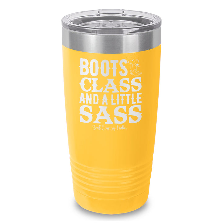 Boots Class Sass Laser Etched Tumbler