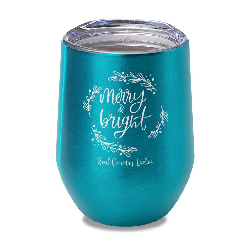 Merry And Bright Laser Etched Tumbler