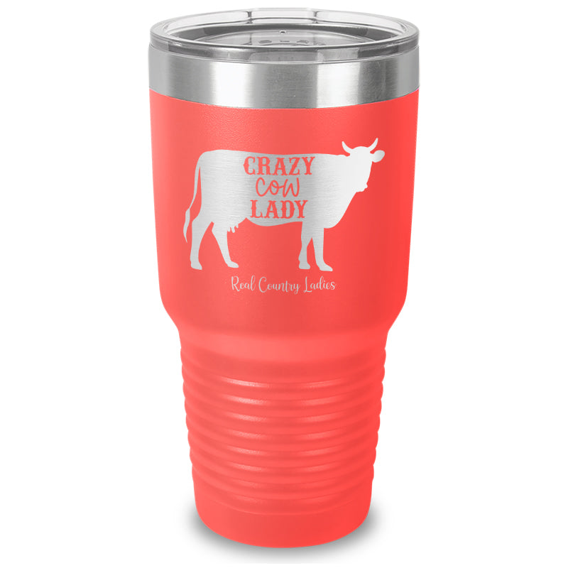 Crazy Cow Lady Laser Etched Tumbler