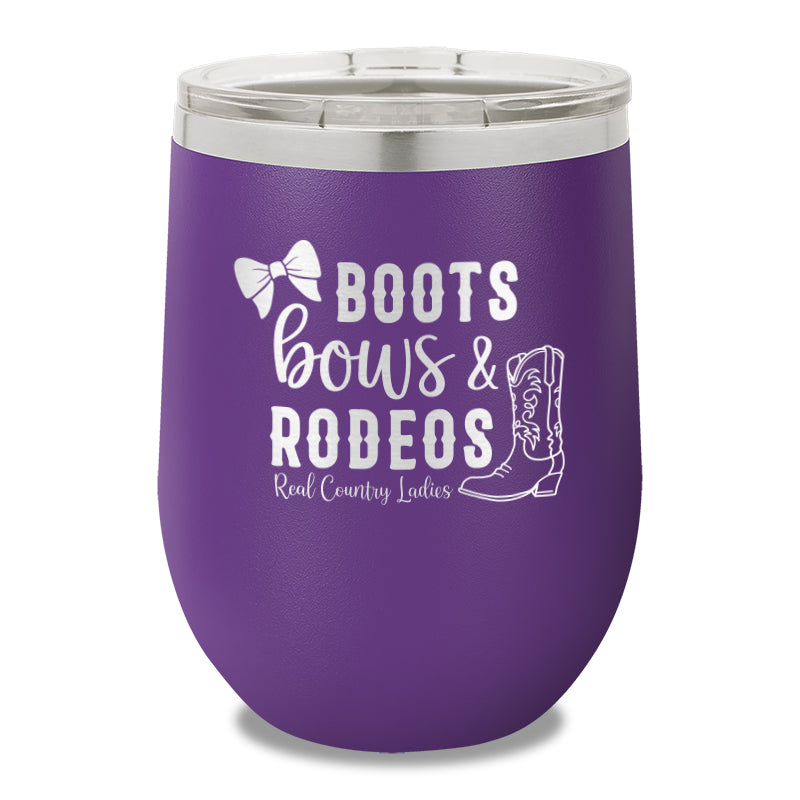 Boots Bows And Rodeos 12oz Stemless Wine Cup