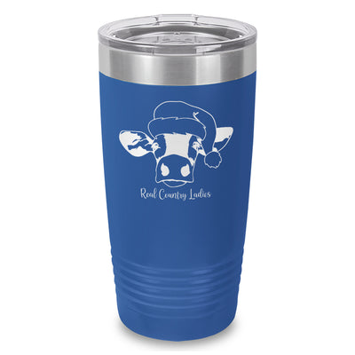 Christmas Cow Laser Etched Tumbler