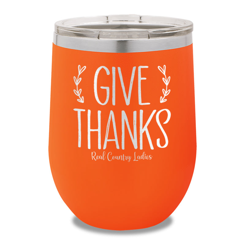 Give Thanks 12oz Stemless Wine Cup