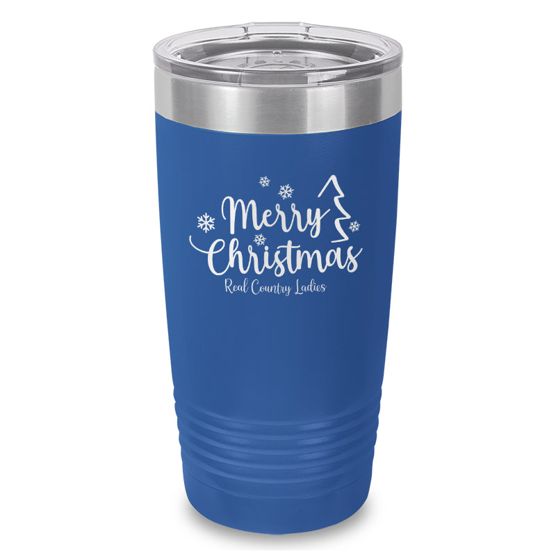 Merry Christmas Laser Etched Tumbler